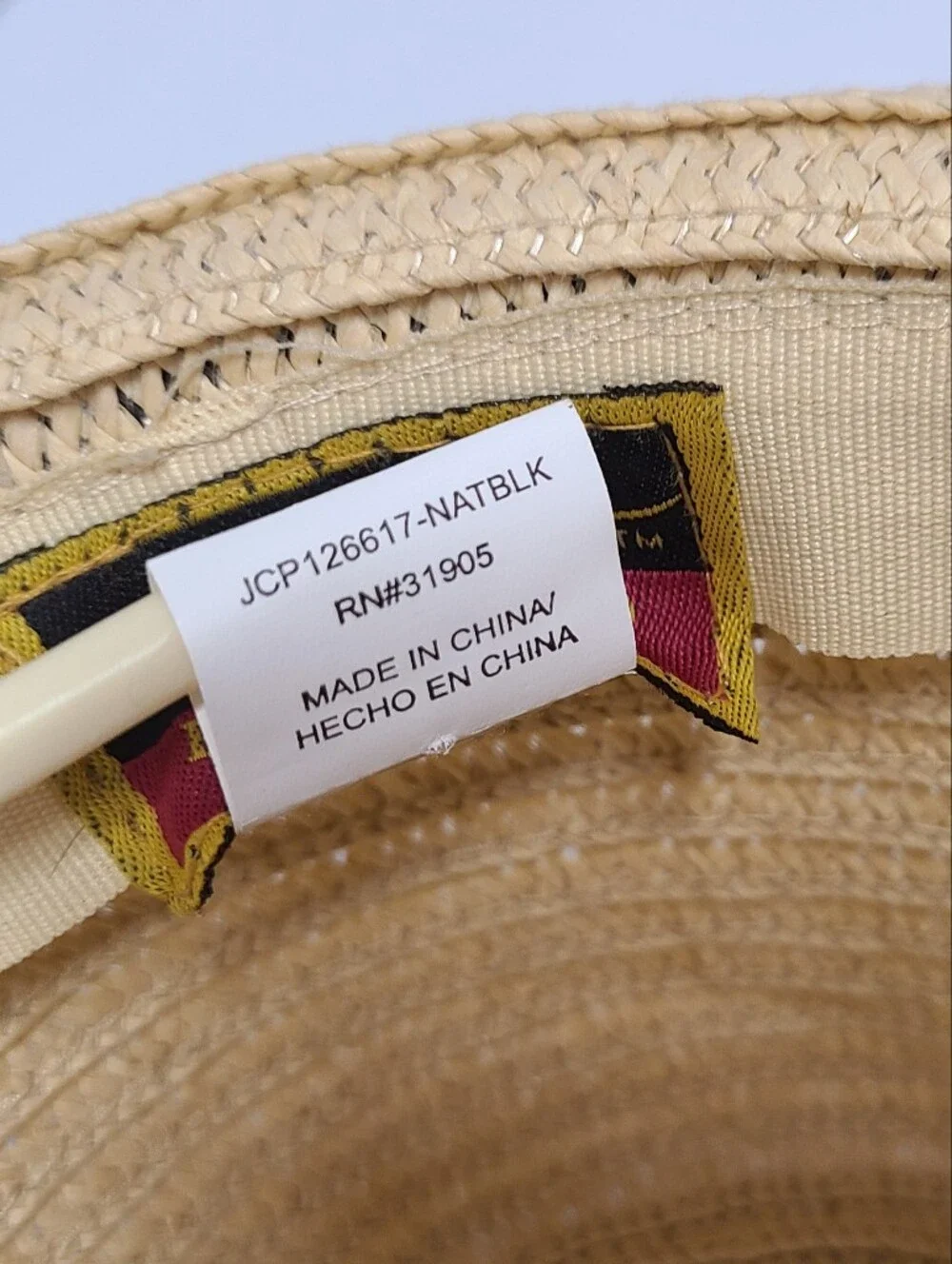 Scala Pronto Natural Paper Straw Fedora Hat Black Grosgrain Ribbon Bow